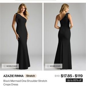Azazie Black One Shoulder Dress